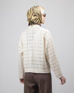 کت دانتل شیک زنانه با آستین دکمه‌دار و مچ‌دار