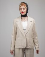 مدل جدید کت لینن تک دکمه زنانه برای استایل کژوال و رسمی
