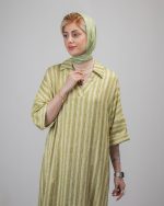 کفتان نخی با چاک بلند مناسب ساحل و مهمانی
