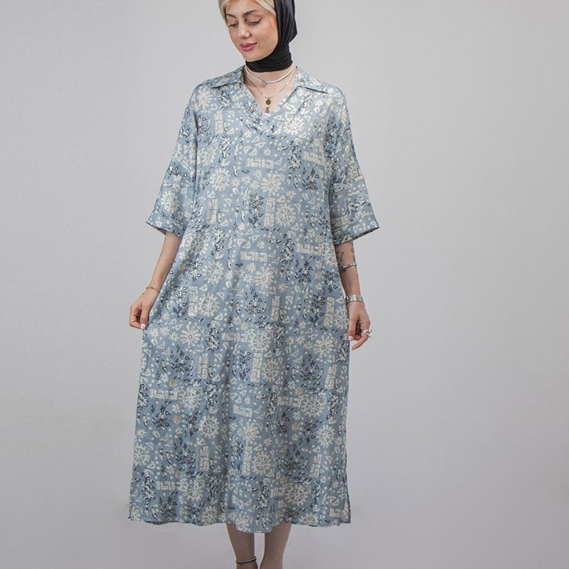 خرید کفتان نخی چاک‌دار زنانه با طراحی مدرن