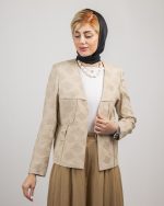 کت زنانه لینن با طراحی کوک‌دوزی شیک